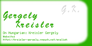 gergely kreisler business card